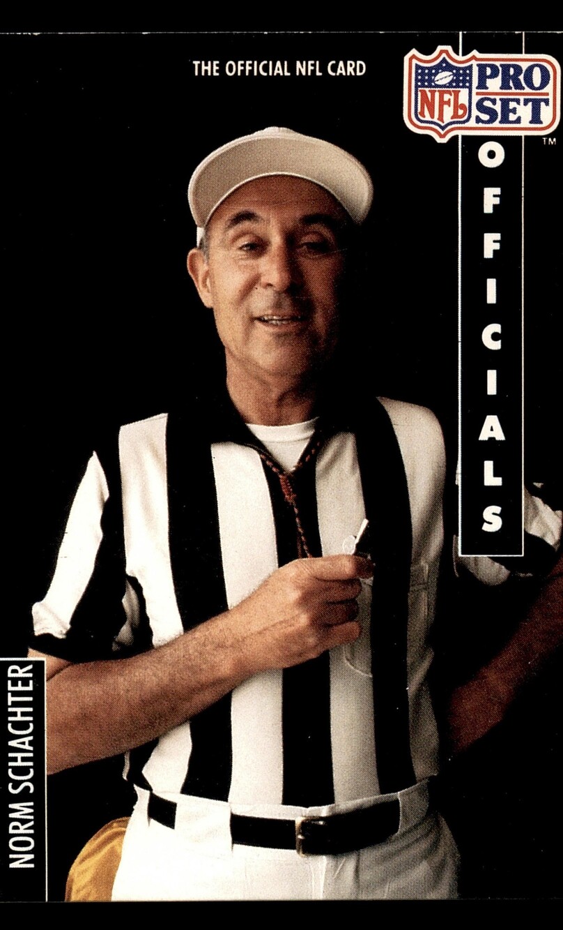 1991 Pro Set #369 Norm Schachter Football Referee Card